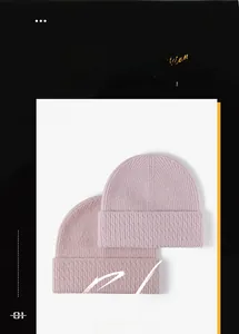 Detail showing soft ribbed knit texture and wide cuffed brim on winter beanies