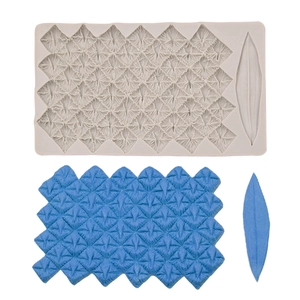 Pineapple texture silicone mold for DIY cake edge decoration with geometric pattern
