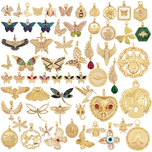 Mini Animal Charms Pendants Alloy Copper With Zirconia Enamel For DIY Bracelet Necklace Earrings Making Jewelry Accessories