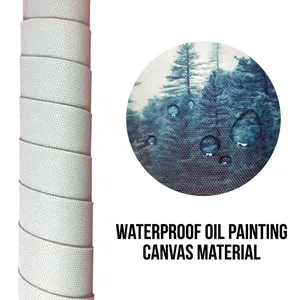 Waterproof canvas material showing texture and durability for highland cow posters