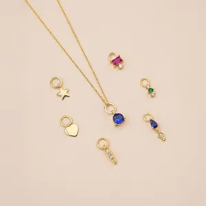 Elegant S925 Sterling Silver Heart Star Waterdrop Pendant Necklace For Women French Luxury Zirconia Inlaid Jewelry Gift