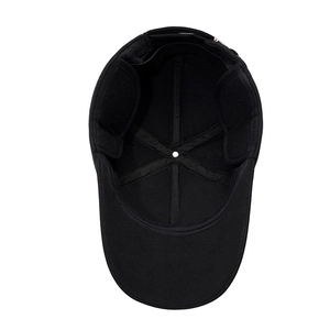 Winter men's baseball cap with ear flaps for windproof outdoor warmth in black color