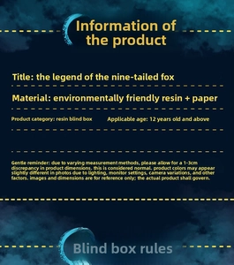 Detailed technical specifications and product material parameters for the Nine-Tailed Fox blind box