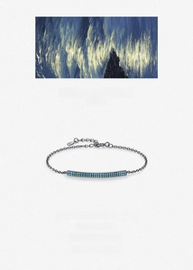Detail view of S925 sterling silver bracelet with retro black plating and turquoise stones