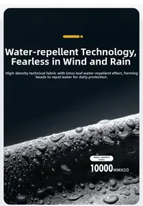 Makrodetail aus wasserfestem Stoff mit 10000mm Wassersäule für Herren Outdoorjacke