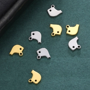DIY stainless steel bird pendants in gold and silver for necklace and jewelry making