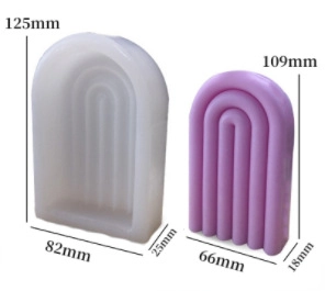 Arch-shaped silicone mold for aromatherapy candles and mousse cakes with size markings