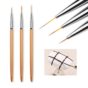 Nail Art Liner Brushes Professional Striping Painting Drawing Pens With Plastic Handle And Metal Ferrule DIY Manicure Tools
