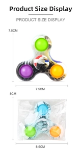 Fidget spinner con bolle pop mimetiche e motivi con aquila e Statua della Libertà