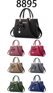 Handtaschen mit Litschimuster in sieben Farben mit Sternanhänger und Schleife