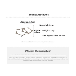 Detailed view of silver butterfly hoop earrings showing 4.8cm by 4.4cm dimensions