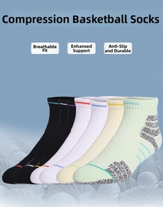 Detailed knit texture of cushioned basketball socks showing arch support and thick cotton weave