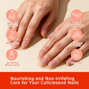 Natural rose nail cuticle oil for hydrating manicure care with pure plant extracts