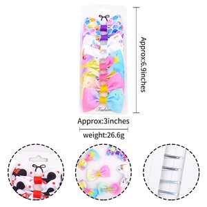 Détails du lot de 8 barrettes licorne arc-en-ciel avec dimensions et pince en métal au dos