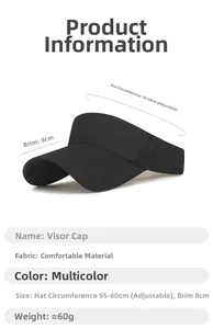Dettaglio del cappellino sportivo nero con visiera e circonferenza regolabile 55-60 cm