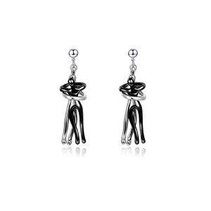 Abstract Hugging Figure Drop Earrings Copper Gold Plated Bicolor Modern Art Romantic Jewelry For Women Couples