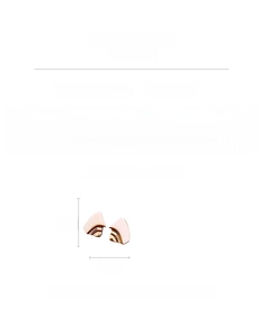 Boucles d'oreilles chat en résine avec cadre or rose, poids 9,4g et taille 2x1,5cm