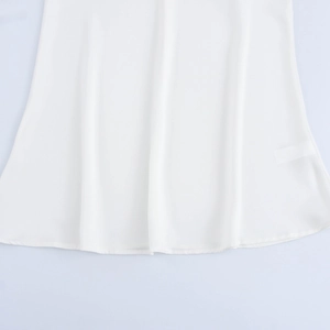 Elegant white floral camisole set with fishtail skirt in high-quality chiffon fabric