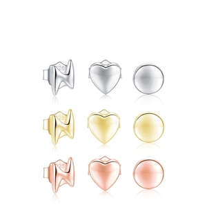 925 Sterling Silver Stud Earrings For Women Minimalist Heart Moon Star Lightning Geometric With 925 Sterling Silver Earring Post