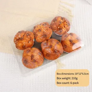 Lot de 6 cupcakes artificiels réalistes en PU en boîte avec textures de sésame