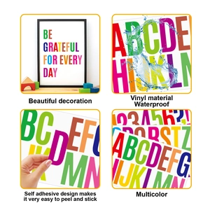 Self-adhesive waterproof vinyl 3-inch letter stickers for wall and car DIY decor