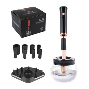 Elektrische Make-up Kwastenreiniger Automatische Spinner Droger Machine Draagbare Professionele Cosmetische Kwast Wasgereedschap Met Meerdere Hulzen