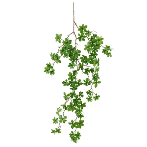 Artificial green hanging plant with Japanese bell leaves for home and wall decoration