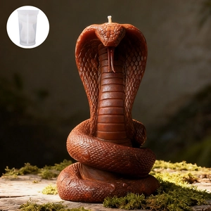 Moule en silicone cobra gothique et bougie serpent aux textures d'écailles précises