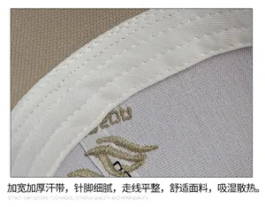Detail of baseball cap interior showing reinforced wide sweatband and fine stitching