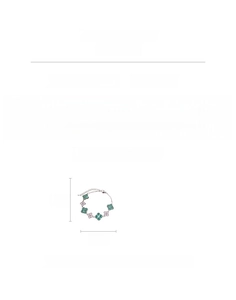 Detailed dimensions of clover bracelet with zircon inlay and copper material specifications