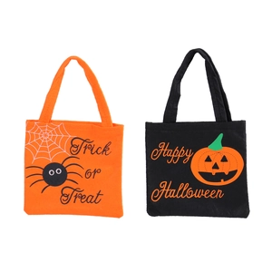 Halloween pumpkin and spider trick or treat gift bags for candy storage