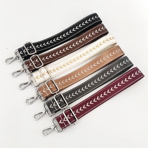 Adjustable nylon shoulder straps with arrow pattern in six colors for cross-body bags