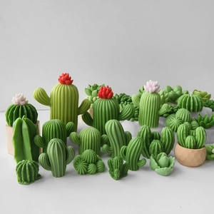 3D cactus succulent silicone molds for DIY handmade candle and resin craft making