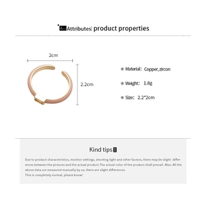 Detailed specs of the adjustable gold ring with pink enamel and sparkling zircon