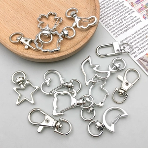 Lobster Clasp Swivel Hook Zinc Alloy Various Shapes DIY Keychain Jewelry Making Findings Heart Star Moon Dolphin Accessory