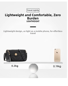 Lightweight multi-layer women soft leather crossbody shoulder bag detail lightweight design.