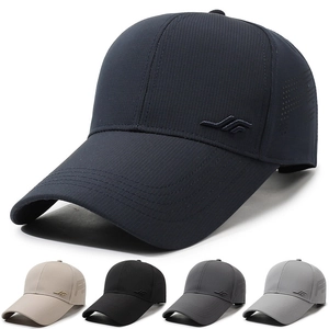 Men Baseball Cap Breathable Laser Perforated Polyester Outdoor Sun Hat Casual Sporty Adjustable Quick Dry