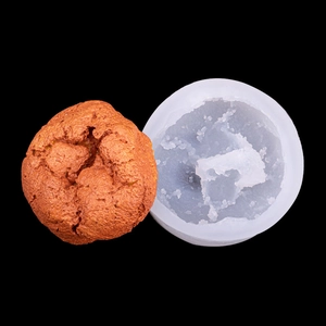 Realistic croissant and cookie silicone mold for mousse cake and scented candles