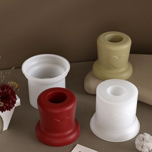 Stampi in silicone per portacandele a cuore per colata in resina fai da te art