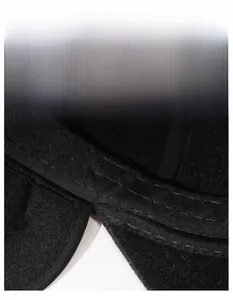 Macro detail of breathable black sweatband and high-quality stitching on winter baseball cap
