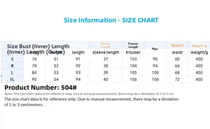 Guide des tailles détaillé pour ensemble de pyjama 3 pièces femme de S à XL