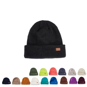 Ribbed Knitted Beanie Hat Acrylic Cuffed Winter Warm Daily Outdoor Soft Elastic Fashion Plain For Men And Women