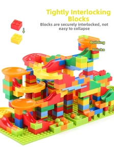 Détails des blocs de construction colorés pour circuit à billes avec assemblage précis