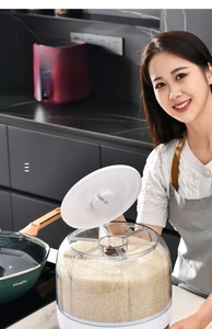 Rotating cereal dispenser with six compartments and removable top lid for kitchen use