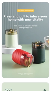 Modern press-type toothpick dispensers with vertical stripe textures and gold handle accents