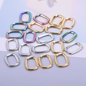 304 stainless steel geometric hollow square pendants for DIY jewelry in various colors