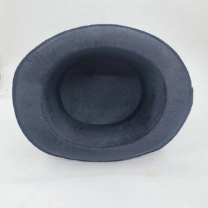 Classic black felt top hat for Halloween costumes and magic performances with wide brim