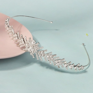 Diadème De Mariée Élégant En Strass Serre Tête Étincelant En Alliage Accessoires De Cheveux De Mariage Pour Femmes