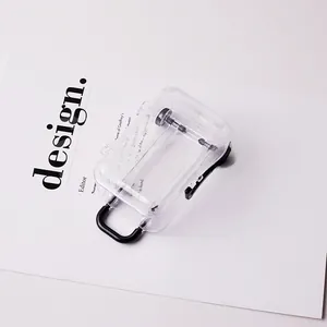 Transparent mini suitcase jewelry storage box with retractable black handle and wheels
