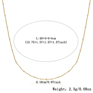 Detailed size specifications of a 925 sterling silver beaded chain with measurements